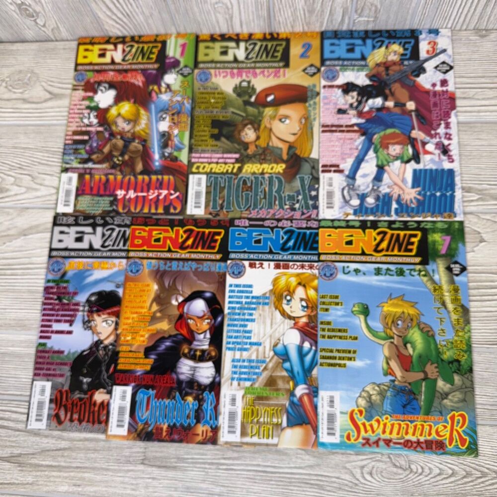 Benzine 1 2 3 4 5 6 7 Antartic Press Ben Dunn 2000 2001 Complete Series 1-7